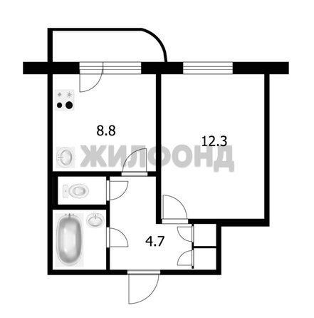 
  Продается 1-комн. квартира 30.7 м². Фото 13.