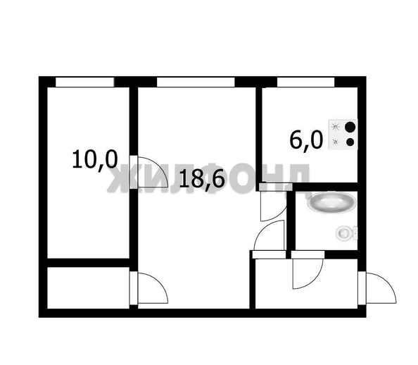 
  Продается 2-комн. квартира 42.3 м². Фото 10.