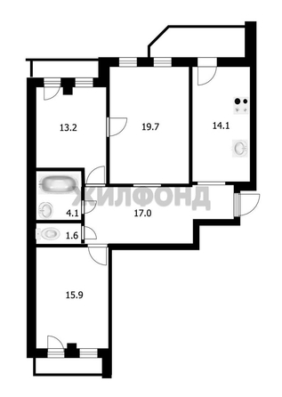 
  Продается 3-комн. квартира 91 м². Фото 31.