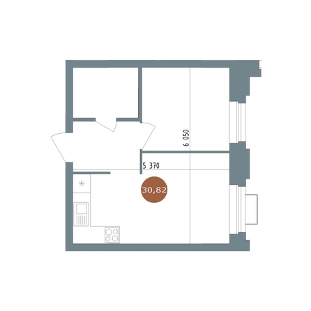 
  Продается 1-комн. квартира 30.7 м², в  19/56 Кварталы Телецентра, 2. Фото 1.