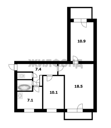 
  Продается 3-комн. квартира 59 м². Фото 22.