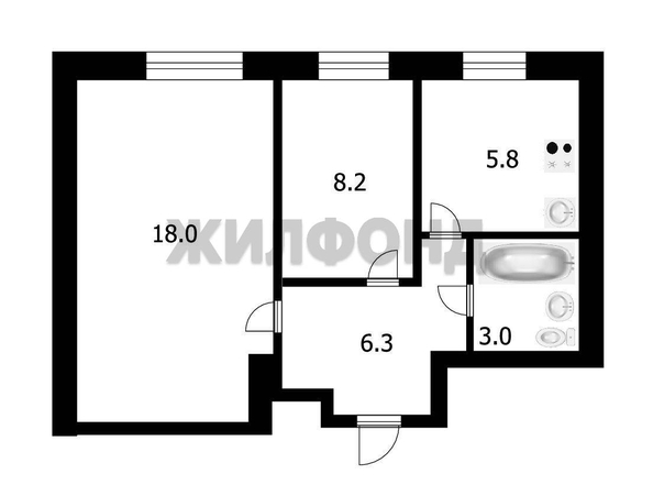 
  Продается 2-комн. квартира 41.3 м². Фото 12.