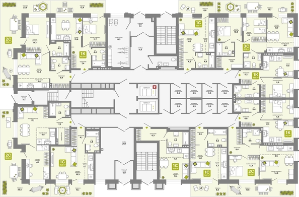 
  Продается 2-комн. квартира 58.9 м², в ЖК Счастливый квартал, дом 2. Фото 1.
