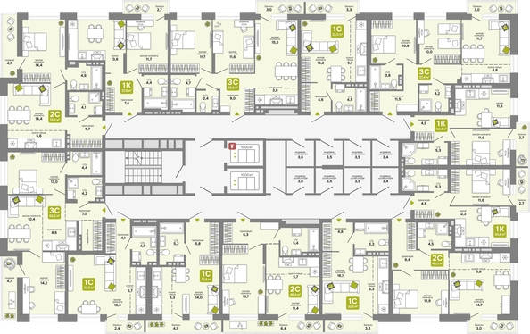 
  Продается 3-комн. квартира 59.6 м², в ЖК Счастливый квартал, дом 3. Фото 1.
