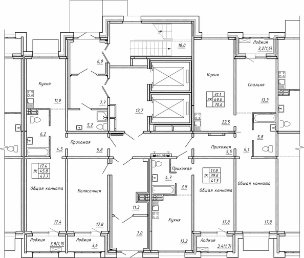 
  Продается 1-комн. квартира 41.3 м², в ЖК Гренландия, Лес дом №5. Фото 2.
