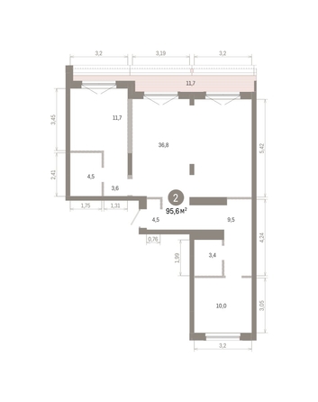 
  Продается 2-комн. квартира 95.55 м², в ЖК Европейский берег, дом 46. Фото 1.
