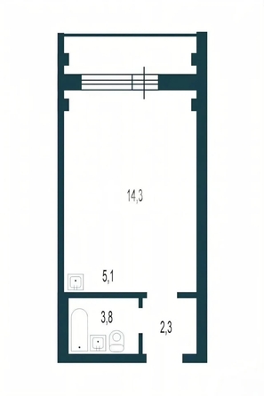 
  Продается студия 25.5 м². Фото 9.