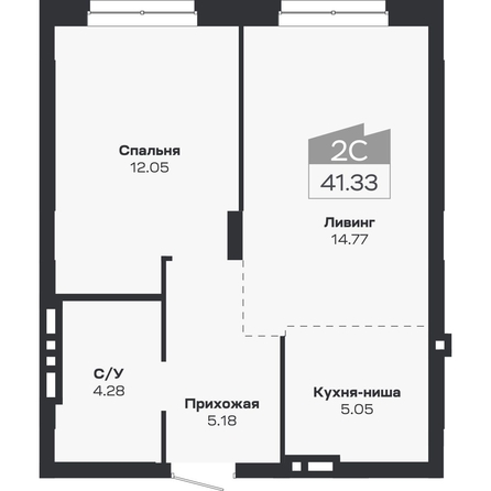 
  Продается 2-комн. квартира 41.33 м², в ЖК Базилик, дом 2. Фото 1.