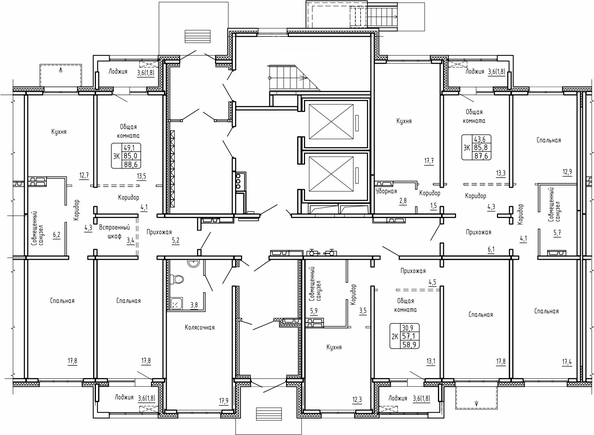 
  Продается 2-комн. квартира 58.9 м², в ЖК Самоцветы, Бирюза дом 2. Фото 1.