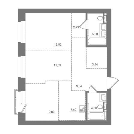 
  Продается 2-комн. квартира 67.46 м², в ЖК Спектр, дом 10. Фото 2.