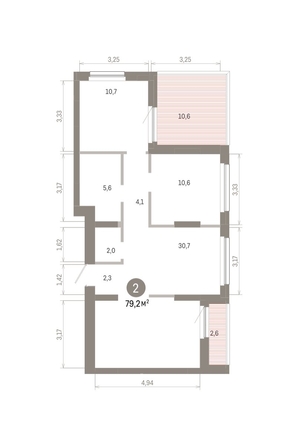 
  Продается 2-комн. квартира 79.2 м², в ЖК Лебедевский квартал, д 1. Фото 1.