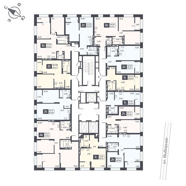 
  Продается 4-комн. квартира 79.95 м², в ЖК Астон. Геометрия, дом 4. Фото 1.