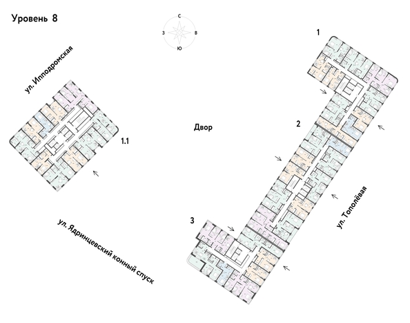 
  Продается 2-комн. квартира 67.5 м², в ЖК Страна.Тополевая, к 1. Фото 1.