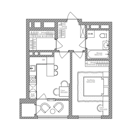
  Продается 1-комн. квартира 44 м², в ЖК Беринг, дом 2. Фото 5.