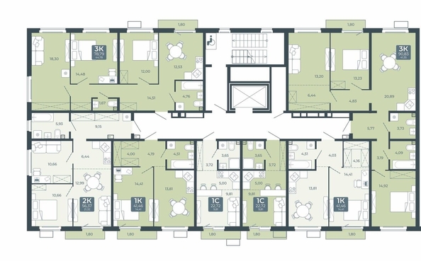 
  Продается студия 22.72 м², в ЖК Дом в Мичуринском, блок 2. Фото 1.