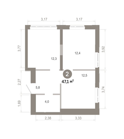 
  Продается 2-комн. квартира 47.11 м², в  Квартал Молодость, дом 1. Фото 1.