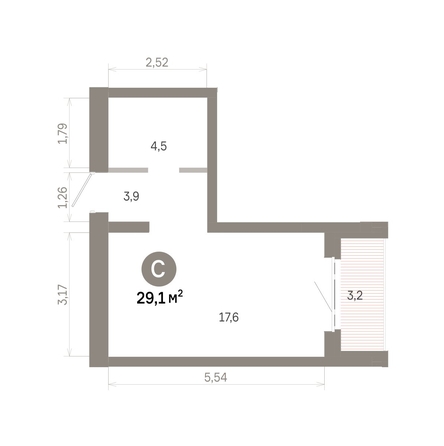 
  Продается студия 29.14 м², в  Квартал Молодость, дом 1. Фото 1.