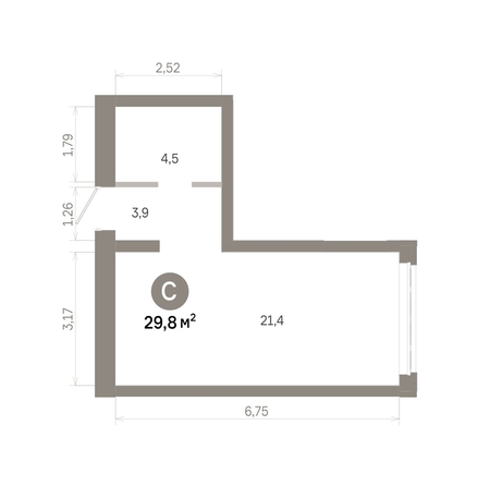 
  Продается студия 29.79 м², в  Квартал Молодость, дом 1. Фото 1.