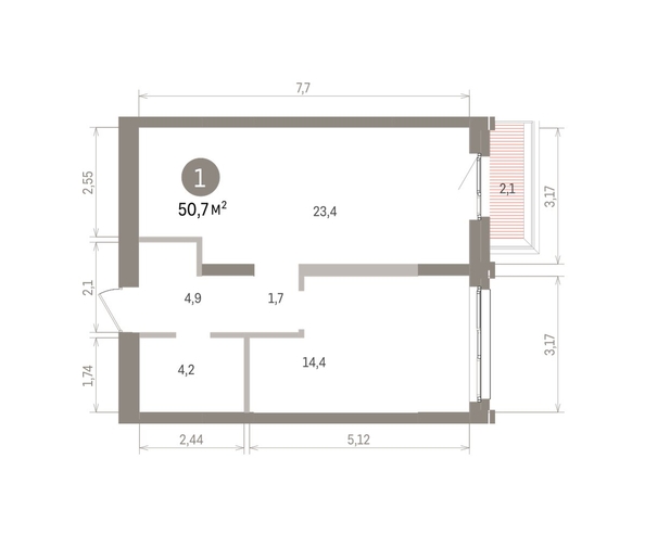 
  Продается 1-комн. квартира 50.7 м², в ЖК Европейский берег, дом 32. Фото 1.