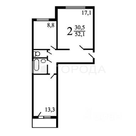
  Продается 2-комн. квартира 51 м². Фото 19.