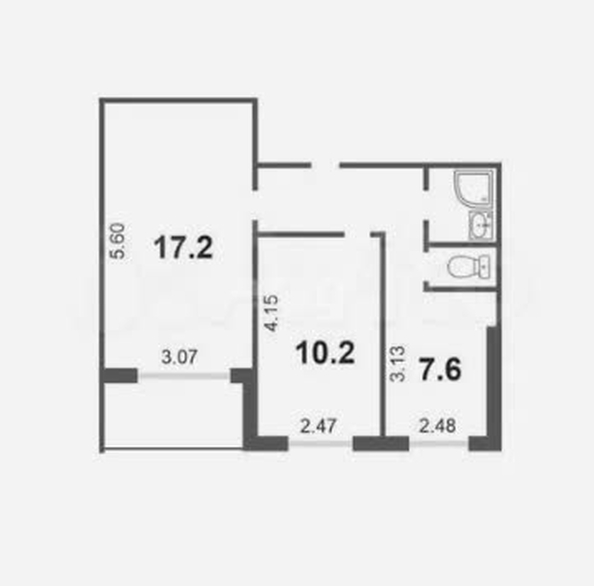 
  Продается 2-комн. квартира 44.4 м². Фото 3.
