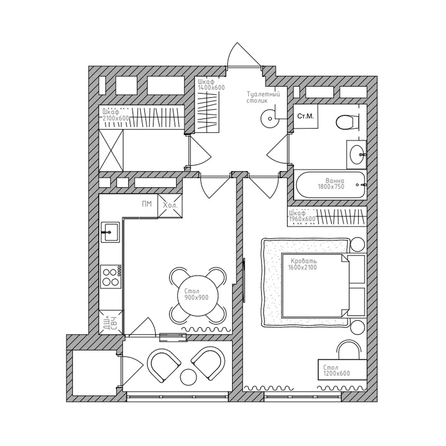 
  Продается 1-комн. квартира 43.2 м², в ЖК Беринг, дом 2. Фото 1.