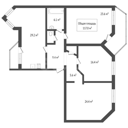 
  Продается 4-комн. квартира 117 м². Фото 1.