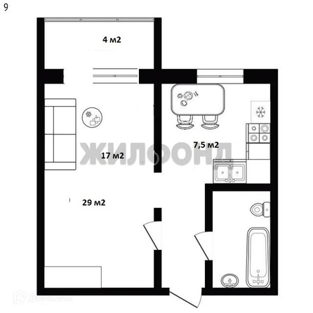 
  Продается 1-комн. квартира 29 м². Фото 17.