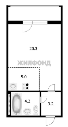 
  Продается студия 32.7 м². Фото 7.