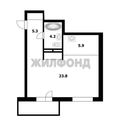 
  Продается студия 43 м². Фото 23.