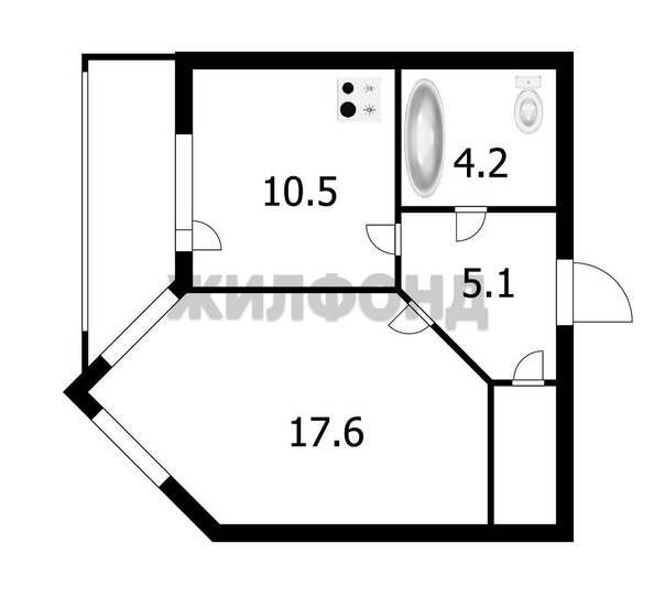 
  Продается 1-комн. квартира 39.8 м². Фото 18.