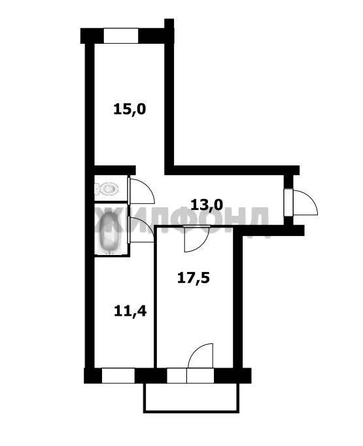 
  Продается 2-комн. квартира 61.3 м². Фото 11.