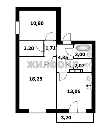 
  Продается 2-комн. квартира 56.6 м². Фото 13.
