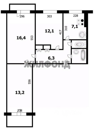 
  Продается 3-комн. квартира 60.1 м². Фото 37.