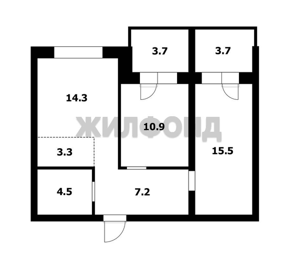 
  Продается 3-комн. квартира 56.1 м², в ЖК Фламинго, дом 7. Фото 11.
