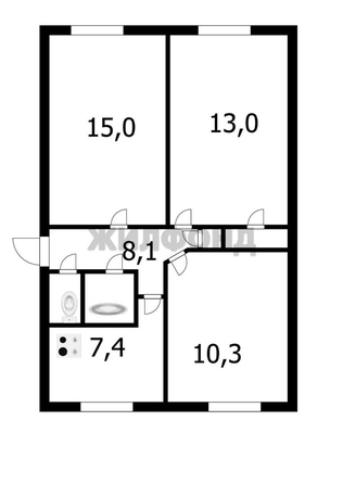 
  Продается 3-комн. квартира 58.2 м². Фото 9.