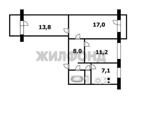 
  Продается 3-комн. квартира 65 м². Фото 20.
