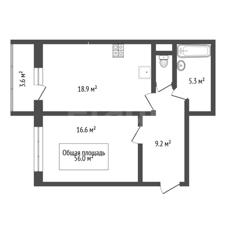 
  Продается 2-комн. квартира 56 м², в ЖК Чистая Слобода, дом 45. Фото 3.