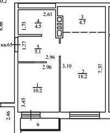 
  Продается 2-комн. квартира 44.3 м². Фото 3.