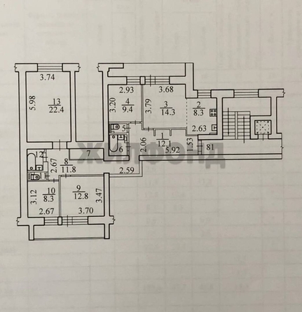 
  Продается 4-комн. квартира 108.8 м². Фото 21.