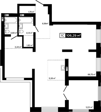 
  Продается 2-комн. квартира 106.29 м², в ЖК Платина. Фото 1.