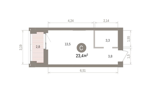 
  Продается студия 23.36 м², в ЖК Европейский берег, дом 32. Фото 1.
