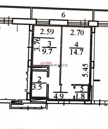 
  Продается 1-комн. квартира 34.6 м². Фото 24.