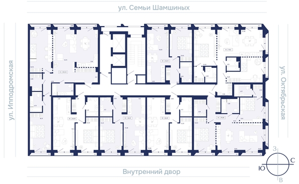 
  Продается 2-комн. квартира 76.6 м², в ЖК Юнити Центр. Фото 2.