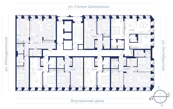 
  Продается 1-комн. квартира 46.55 м², в ЖК Юнити Центр. Фото 2.