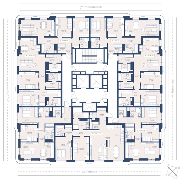 
  Продается 2-комн. квартира 106.64 м², в ЖК Виларт, дом 2. Фото 2.
