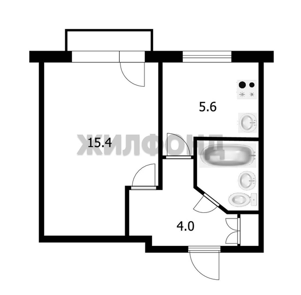 
  Продается 1-комн. квартира 28.4 м². Фото 13.