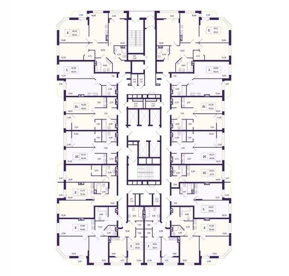 
  Продается 2-комн. квартира 69.46 м², в ЖК Астон. Шесть звёзд, 2. Фото 2.