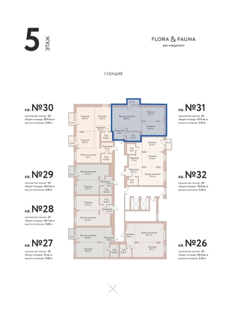 
  Продается 2-комн. квартира 67.9 м², в ЖК Флора и Фауна, 18а. Фото 2.