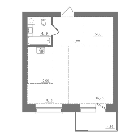 
  Продается студия 50.83 м², в ЖК Спектр, дом 9. Фото 2.